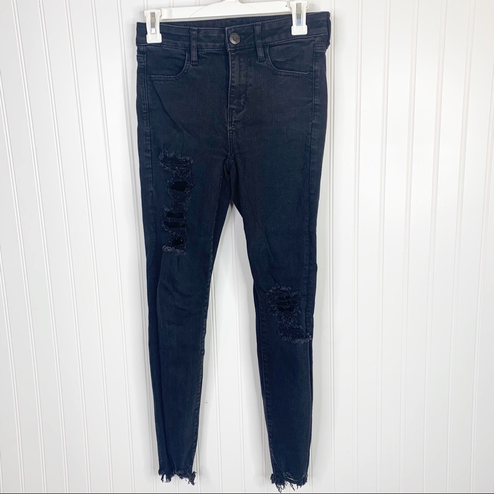 American Eagle Distressed Hi Rise Jegging Size 4